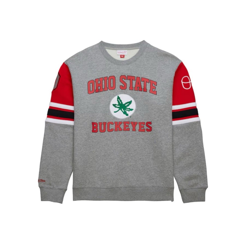 Mitchell & Ness Ohio State Buckeyes Vintage Logo Allover Sweatshirt Men's Small